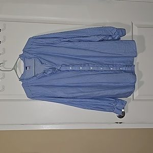 Blue and White Stripe Blouse